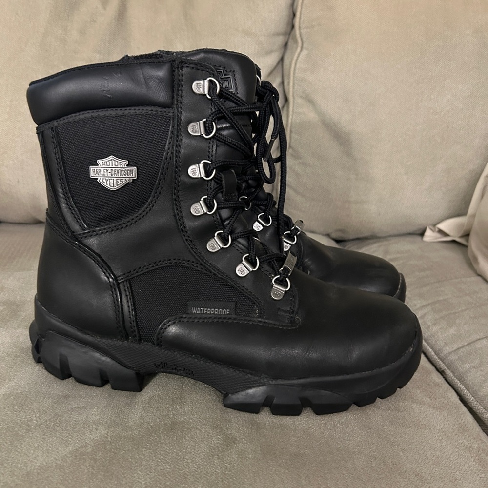 Harley-Davidson Black Lace-Up Boots Women